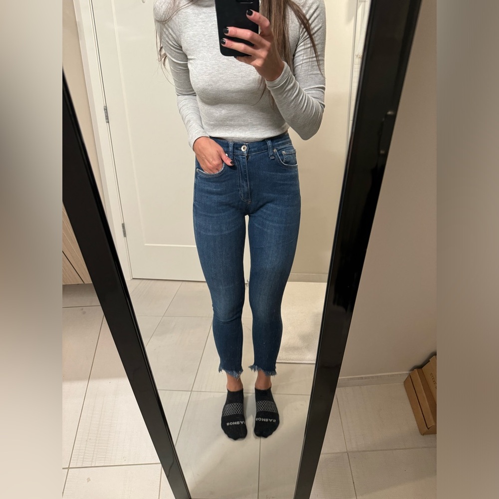 rag & bone high rise ankle skinny